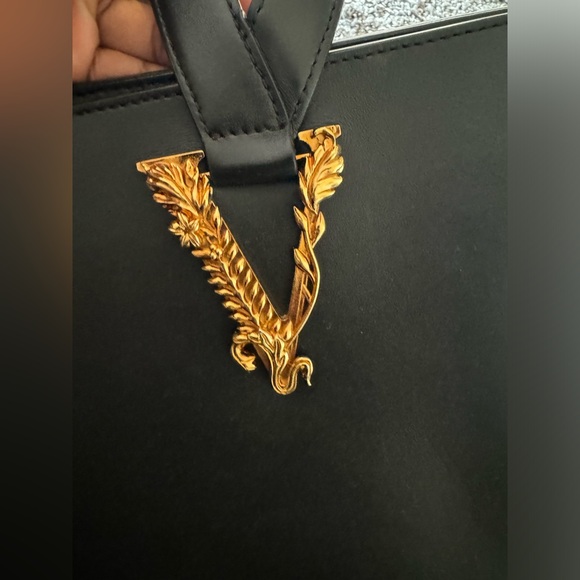 Versace Virtus Medium Bucket Bag. Back - Picture 11 of 14